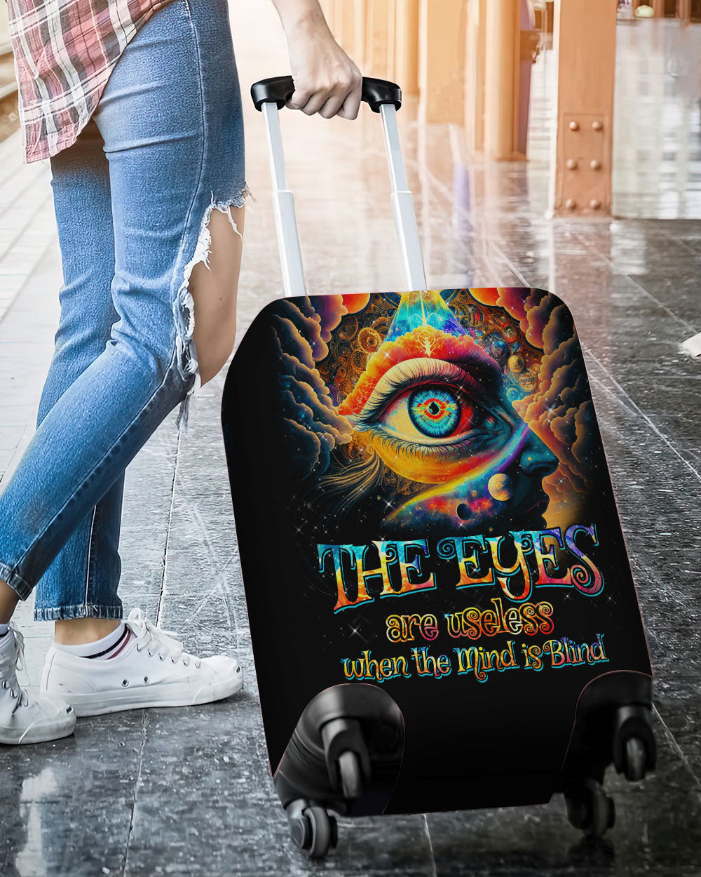 PERSONALIZED THE EYES ARE USELESS WHEN THE MIND IS BLIND LUGGAGE COVER - TYTM2103235