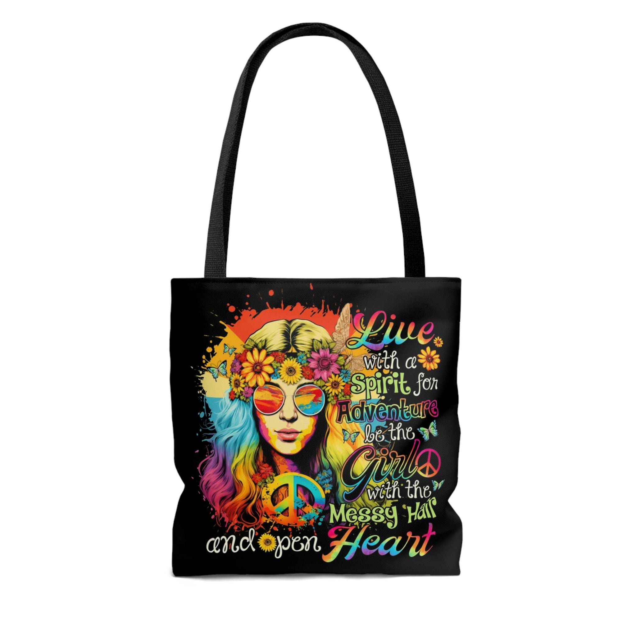 LIVE WITH A SPIRIT TIE DYE TOTE BAG - TY1102236