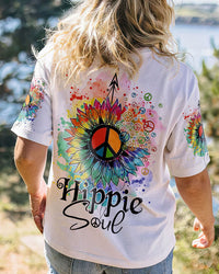 HIPPIE SOUL SUNFLOWER TIE DYE WATERCOLOR ALL OVER PRINT - TYTM2502232