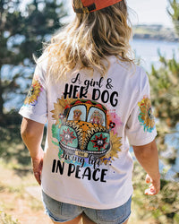A GIRL AND HER DOG LIVING LIFE IN PEACE ALL OVER PRINT - TYTM2502231