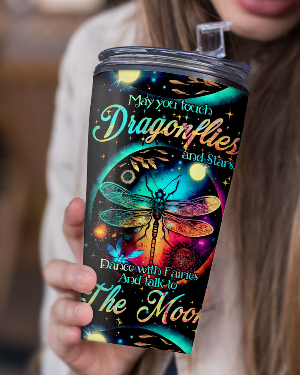 MAY YOU TOUCH DRAGONFLIES AND STARS TUMBLER - TYTM0404234