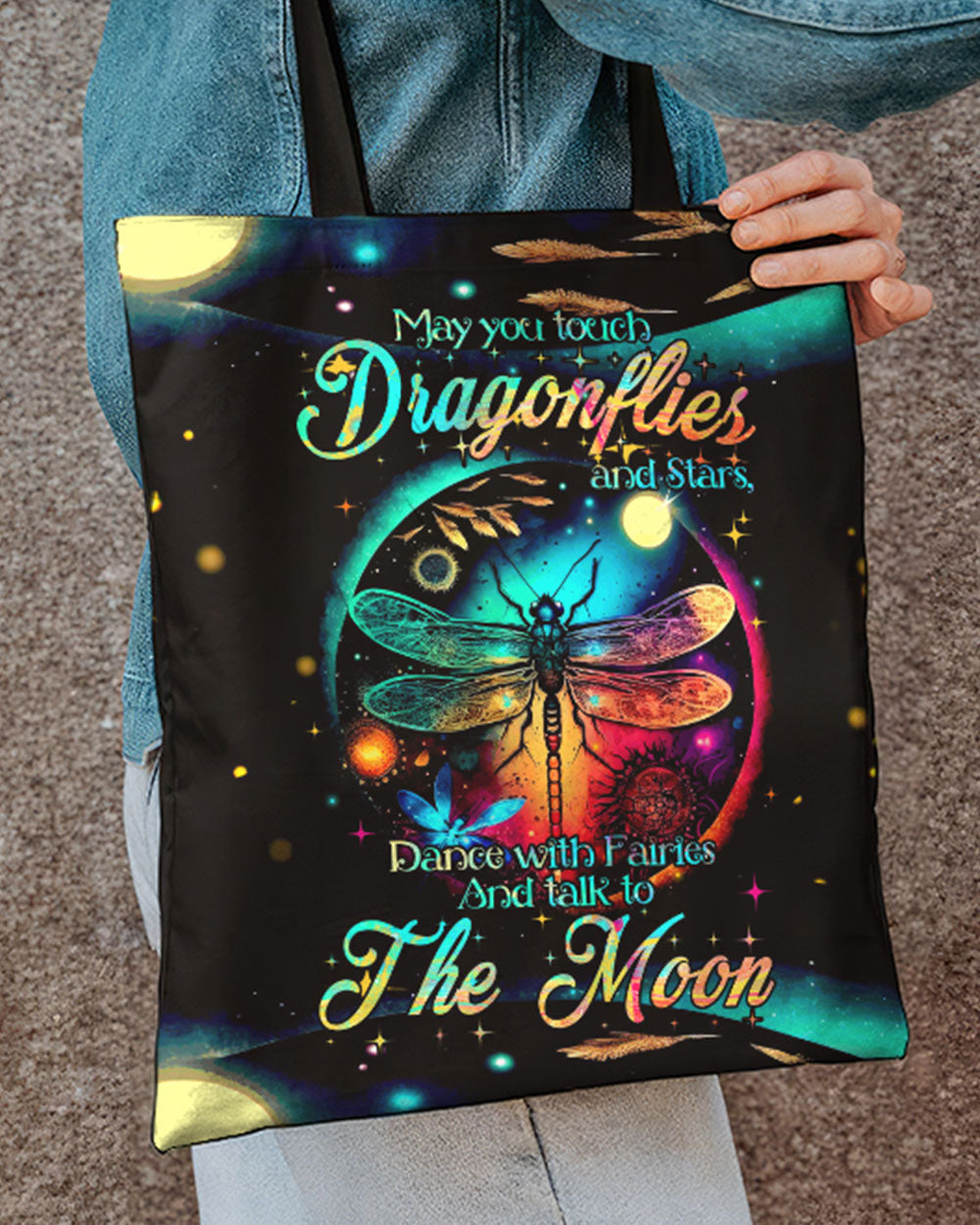 MAY YOU TOUCH DRAGONFLIES AND STARS TOTE BAG - TYTM0504233