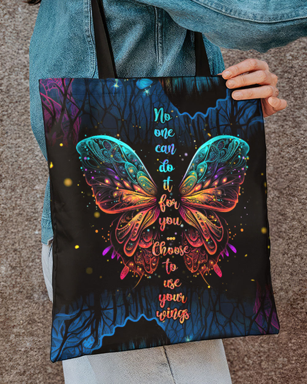 CHOOSE TO USE YOUR WINGS TOTE BAG - TYTM1104234