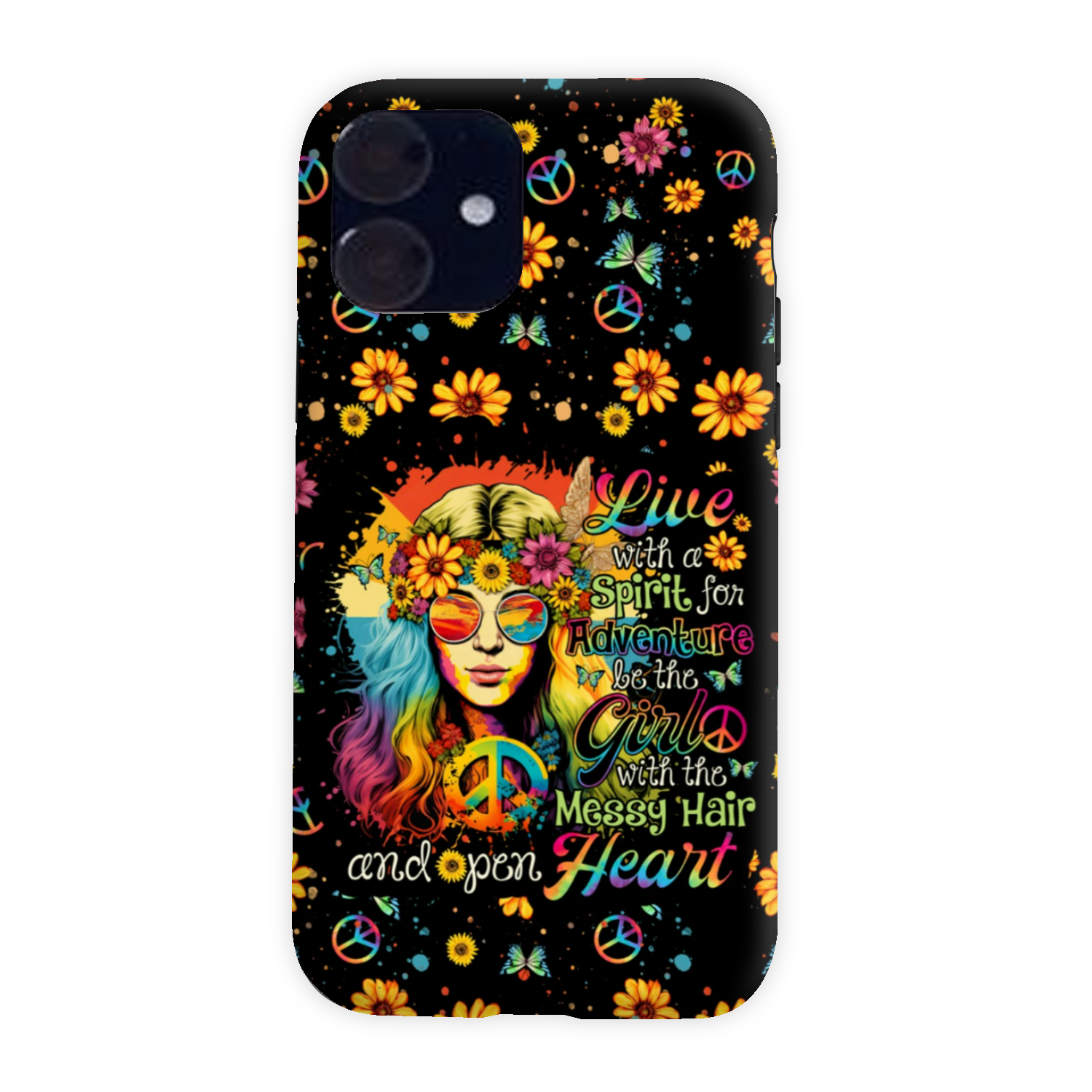 LIVE WITH A SPIRIT TIE DYE PHONE CASE - TY1002237