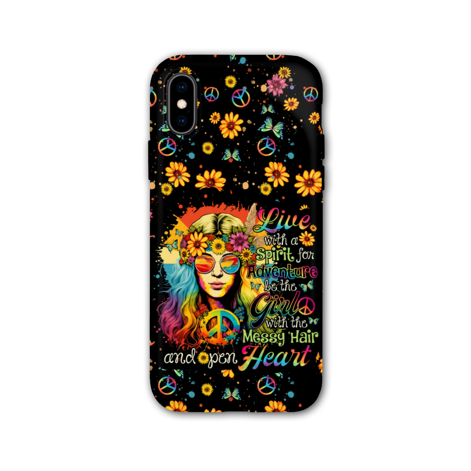LIVE WITH A SPIRIT TIE DYE PHONE CASE - TY1002237