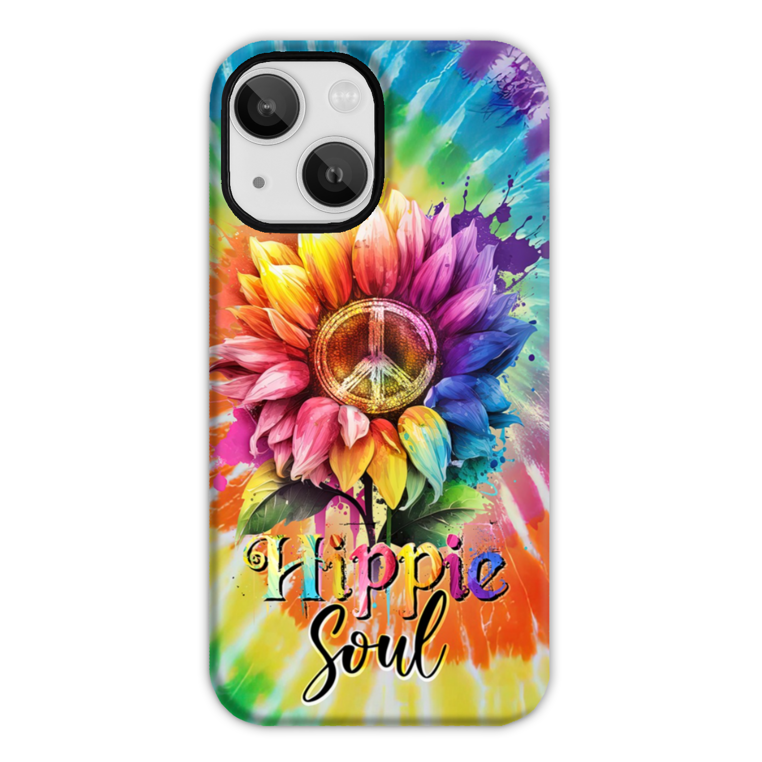 HIPPIE SOUL SUNFLOWER TIE DYE PHONE CASE - TY1702231