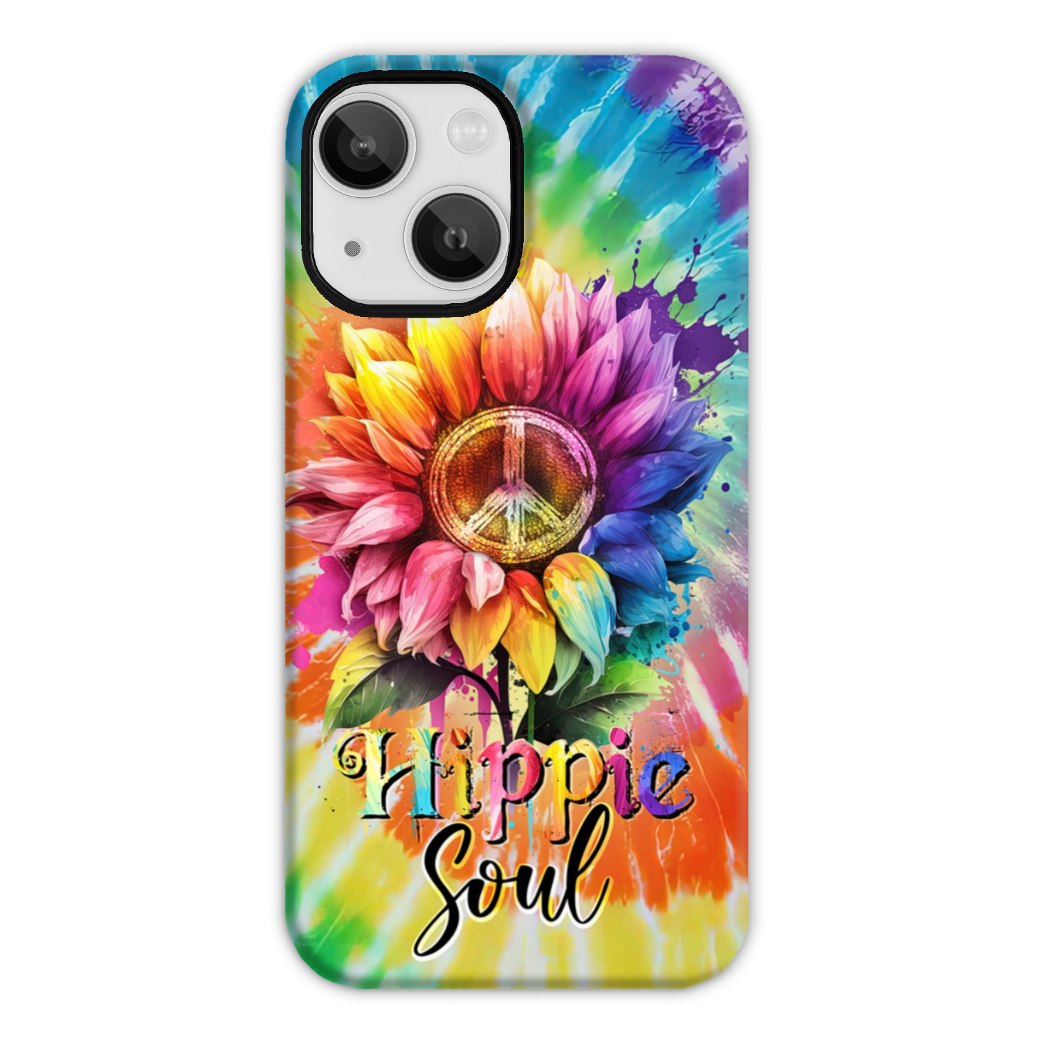HIPPIE SOUL SUNFLOWER TIE DYE PHONE CASE - TY1702231