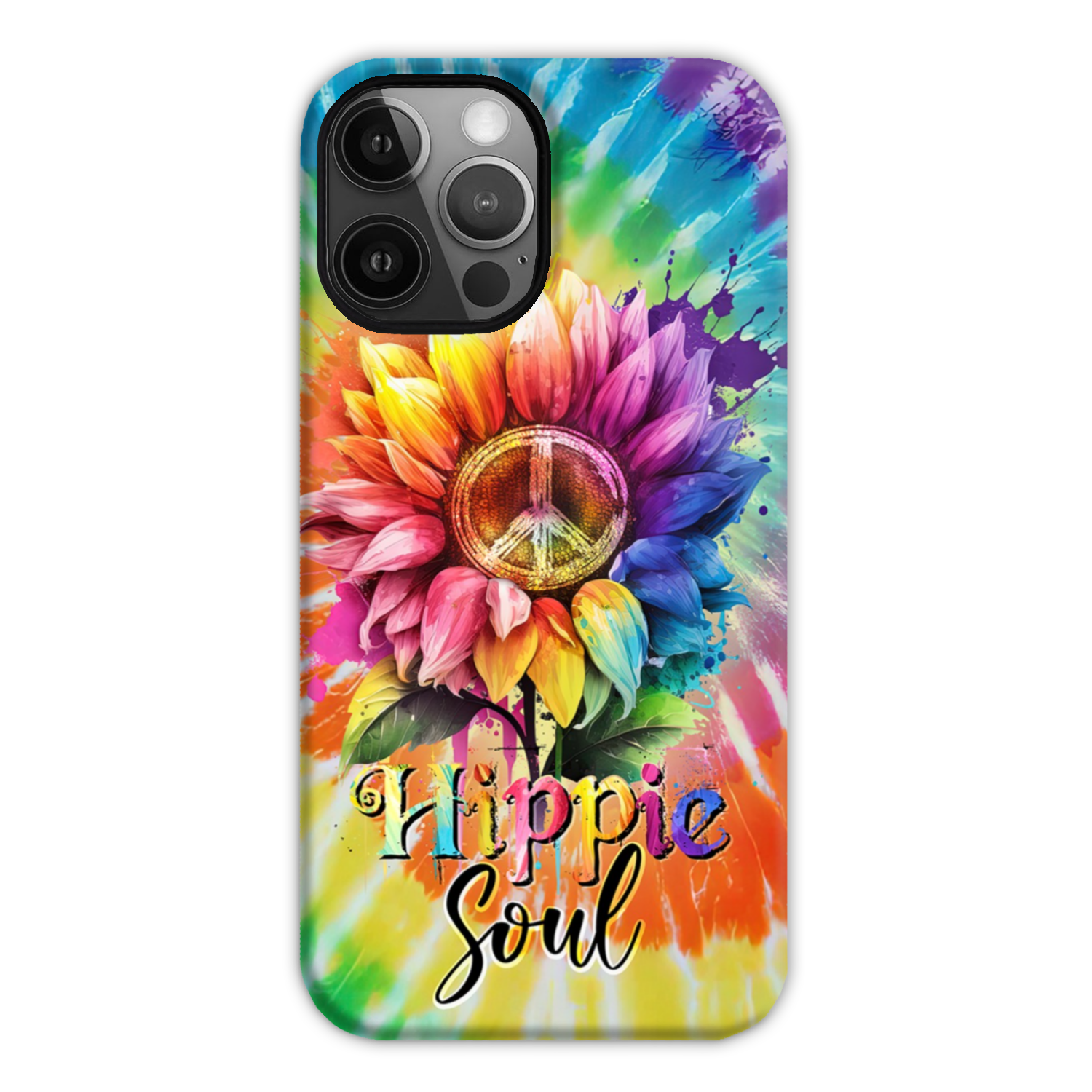 HIPPIE SOUL SUNFLOWER TIE DYE PHONE CASE - TY1702231