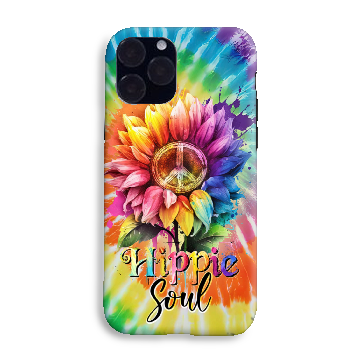 HIPPIE SOUL SUNFLOWER TIE DYE PHONE CASE - TY1702231