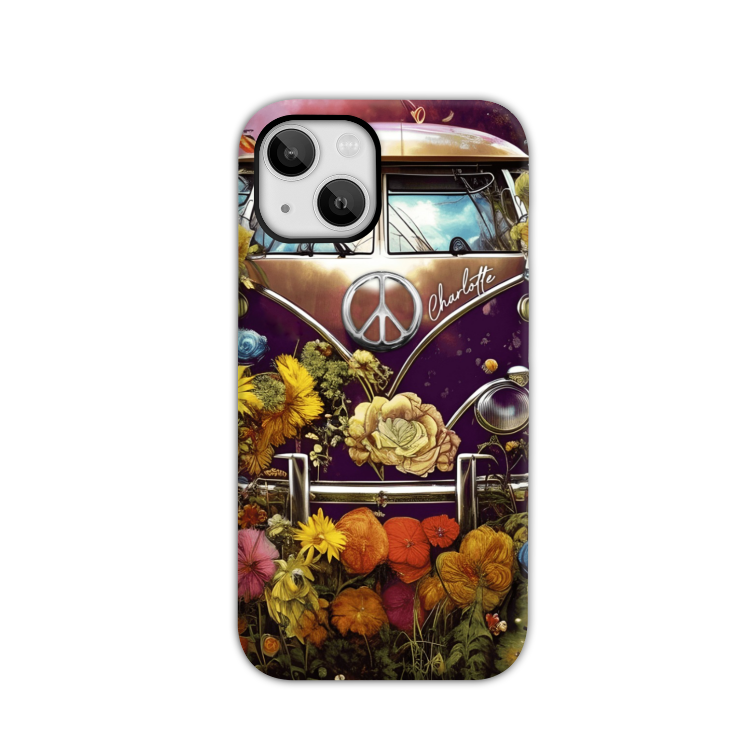 PERSONALIZED RETRO FLOWER CHILD PHONE CASE - TA2002234