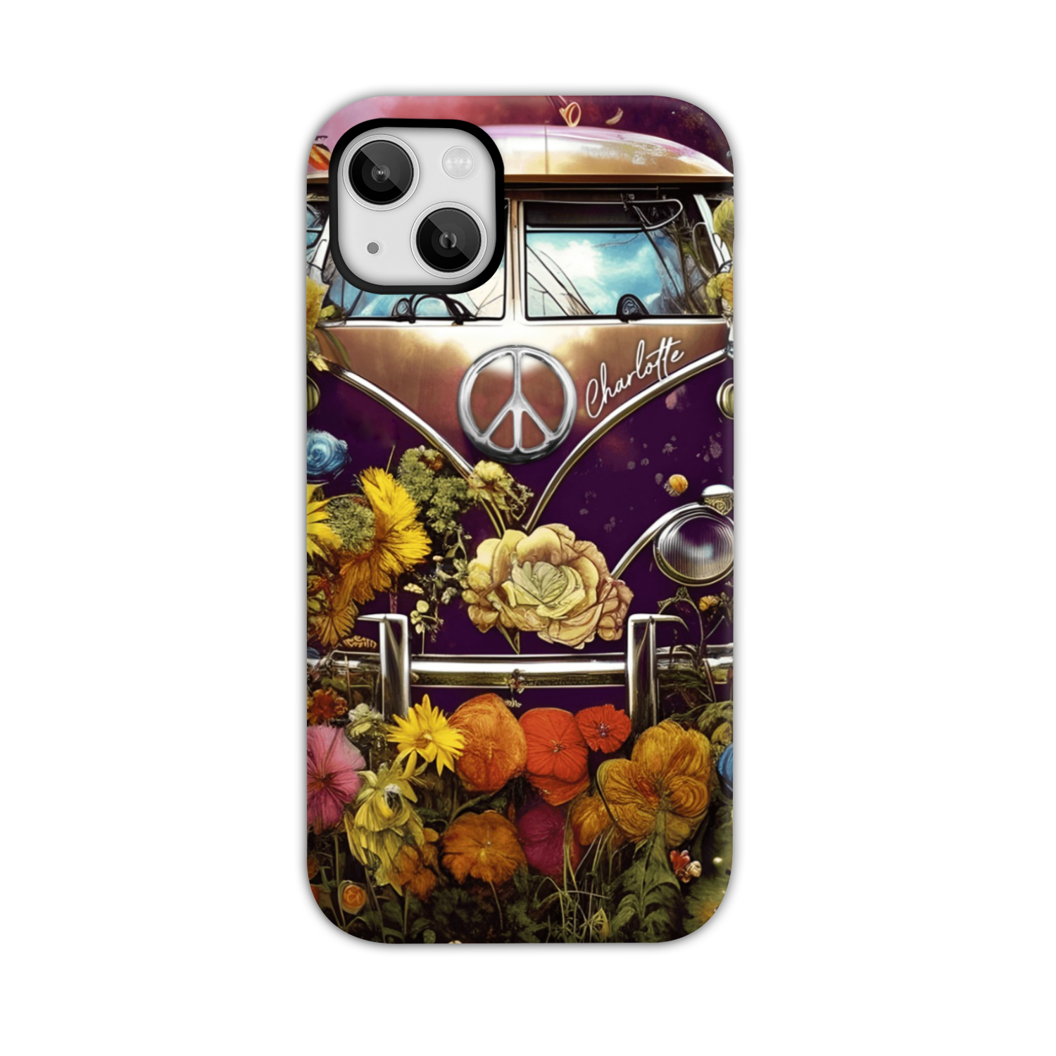 PERSONALIZED RETRO FLOWER CHILD PHONE CASE - TA2002234