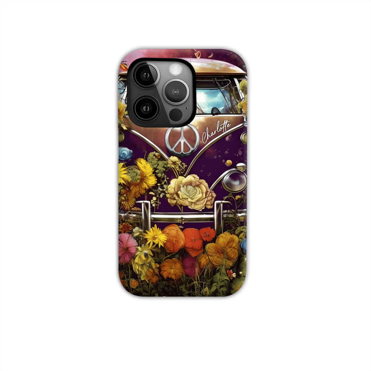 PERSONALIZED RETRO FLOWER CHILD PHONE CASE - TA2002234