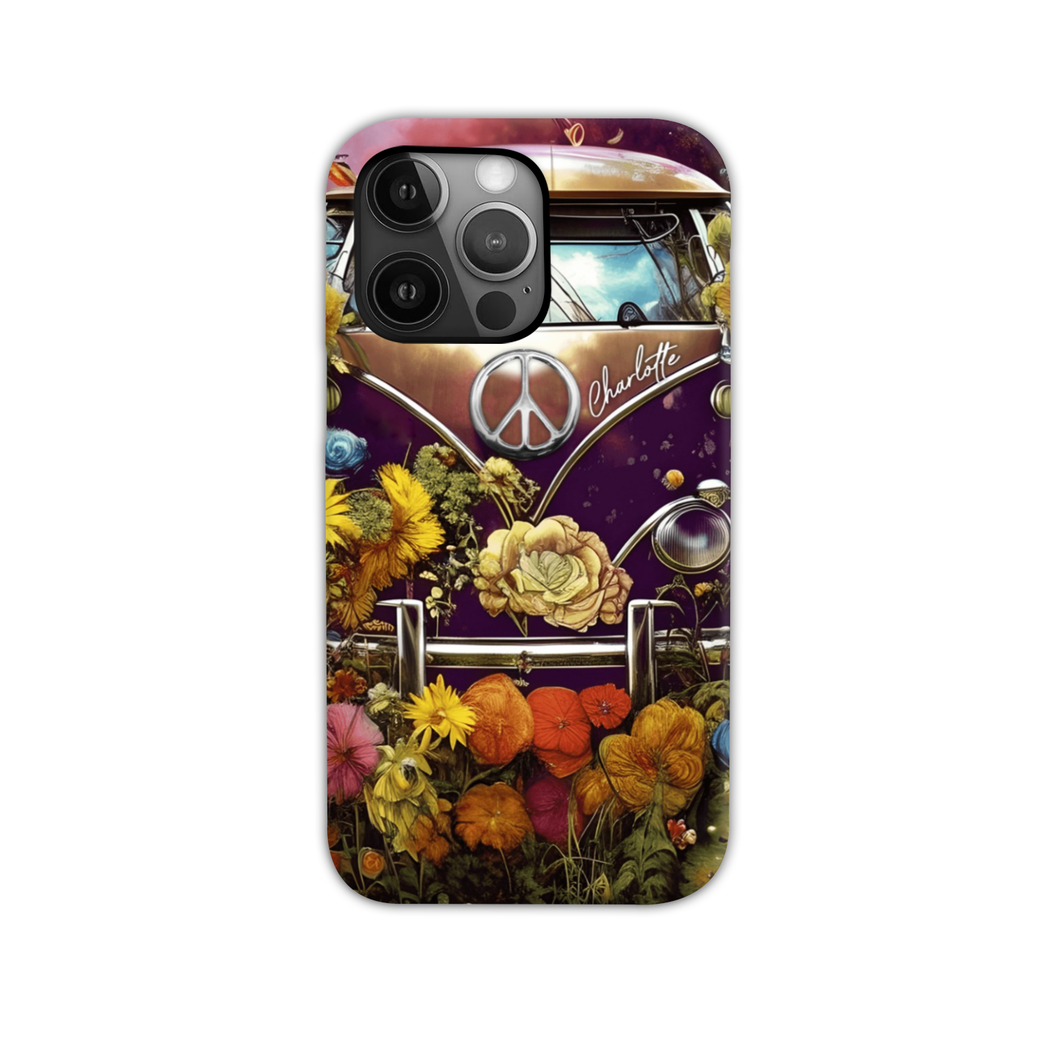 PERSONALIZED RETRO FLOWER CHILD PHONE CASE - TA2002234