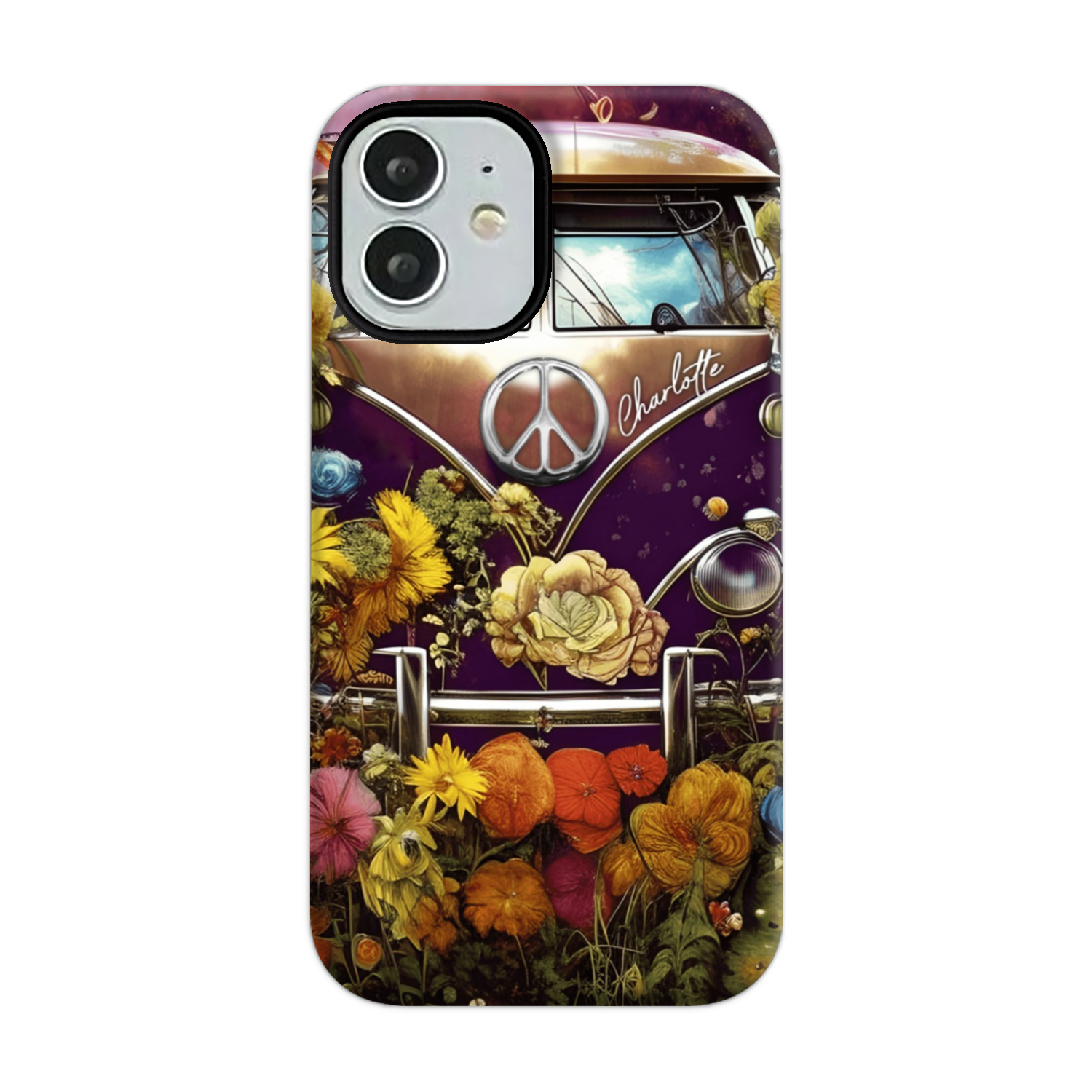 PERSONALIZED RETRO FLOWER CHILD PHONE CASE - TA2002234