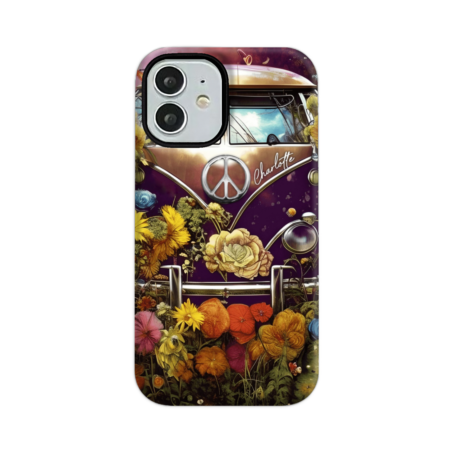 PERSONALIZED RETRO FLOWER CHILD PHONE CASE - TA2002234