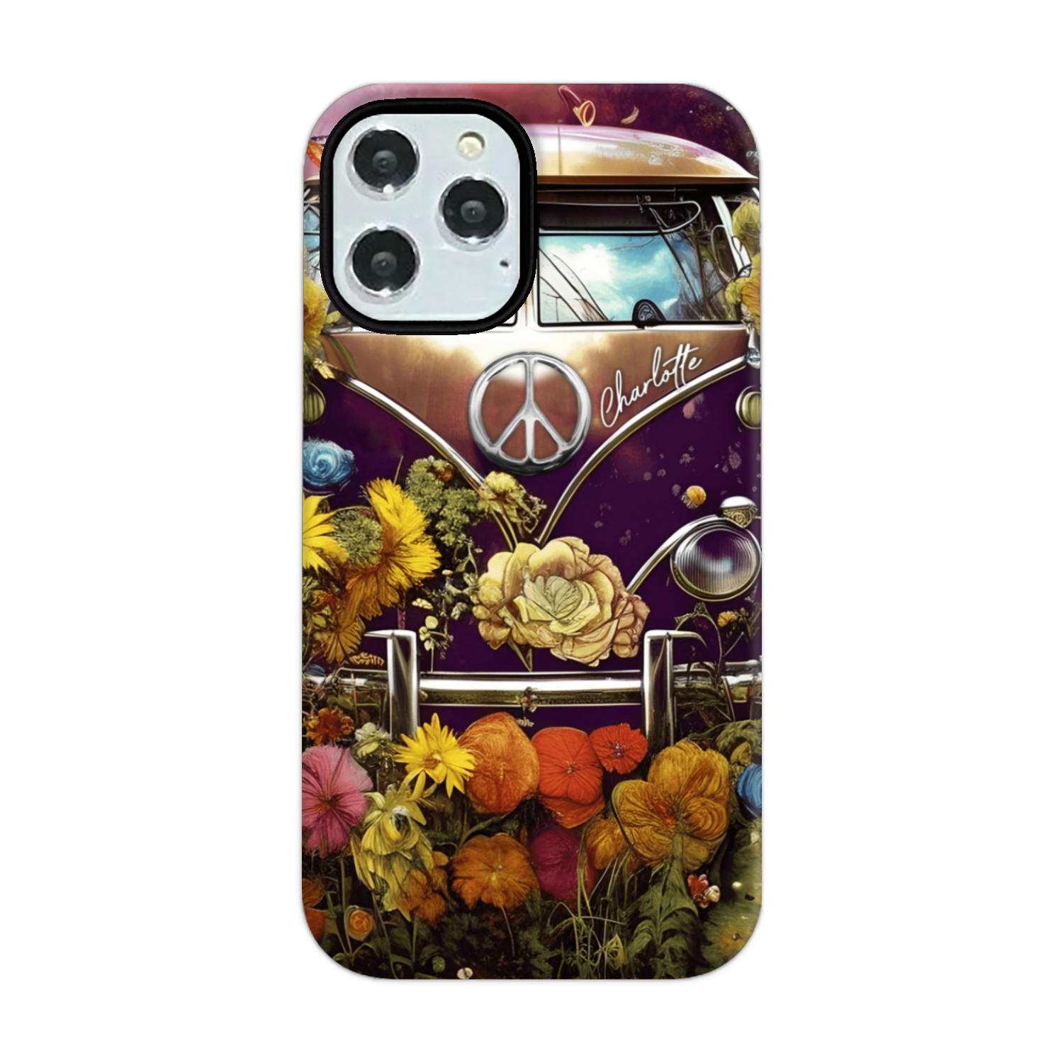 PERSONALIZED RETRO FLOWER CHILD PHONE CASE - TA2002234