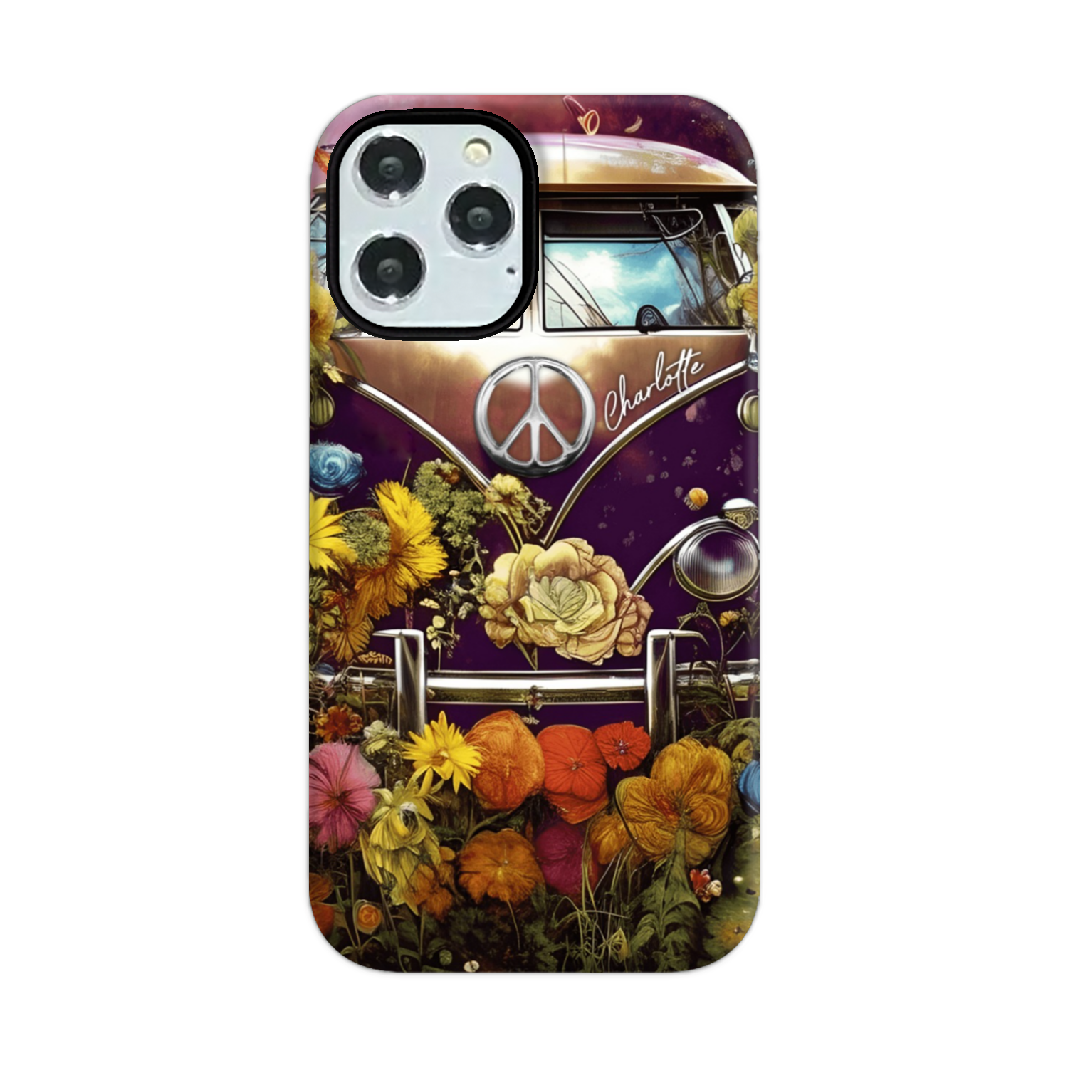 PERSONALIZED RETRO FLOWER CHILD PHONE CASE - TA2002234