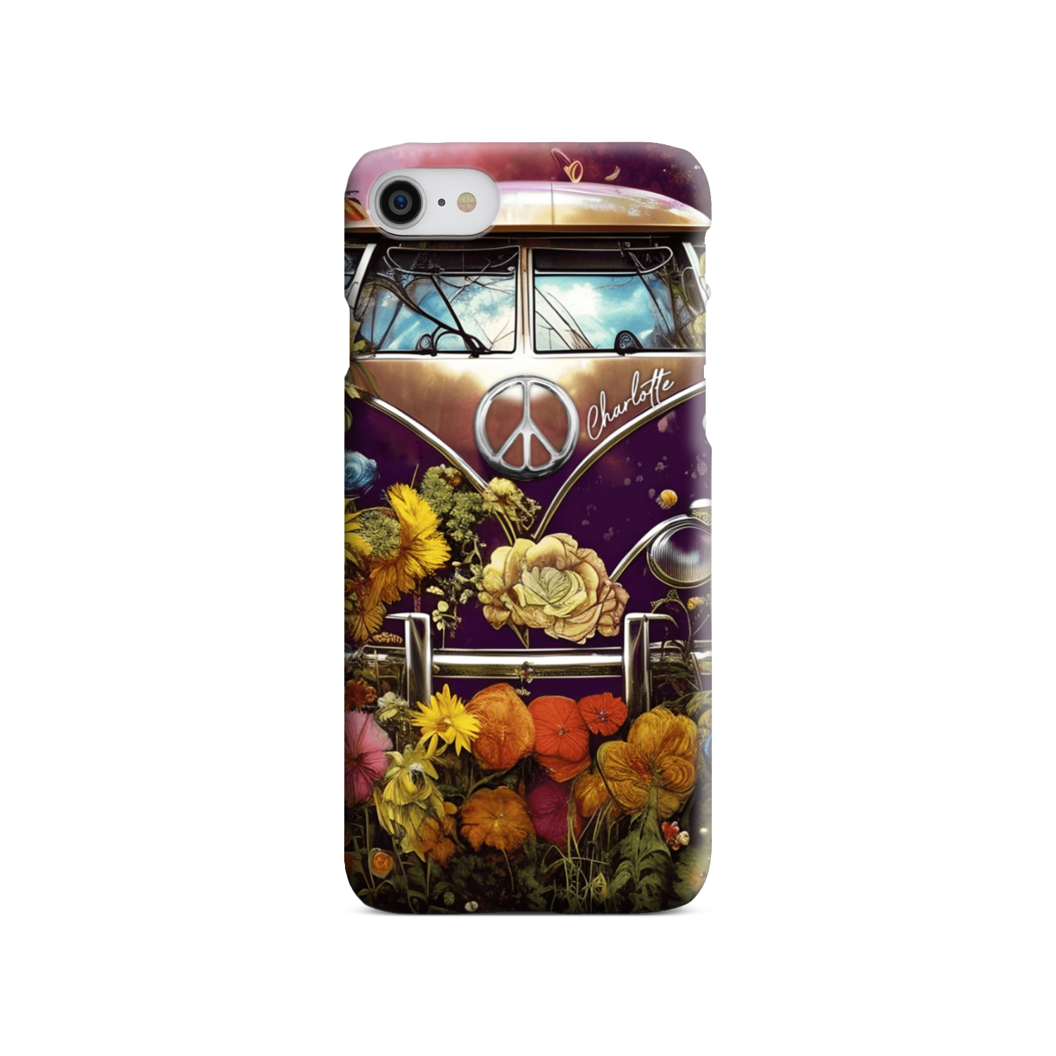 PERSONALIZED RETRO FLOWER CHILD PHONE CASE - TA2002234