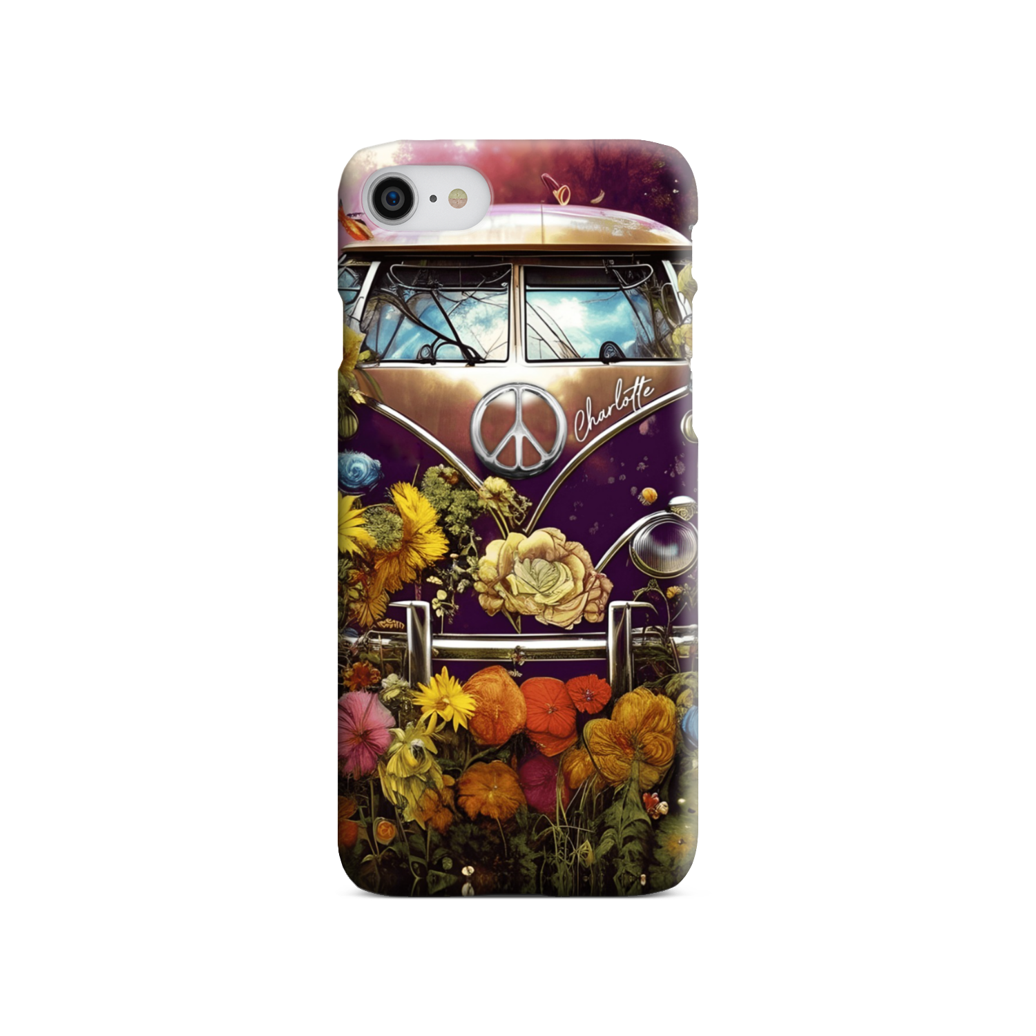 PERSONALIZED RETRO FLOWER CHILD PHONE CASE - TA2002234