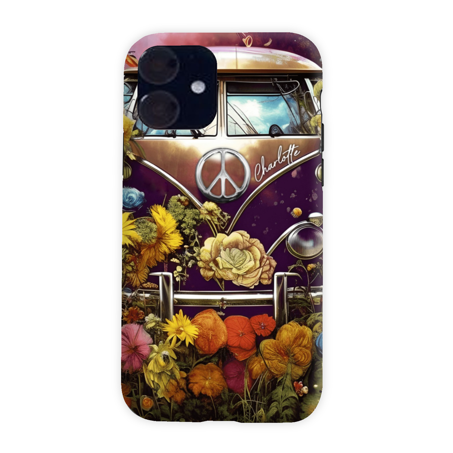 PERSONALIZED RETRO FLOWER CHILD PHONE CASE - TA2002234