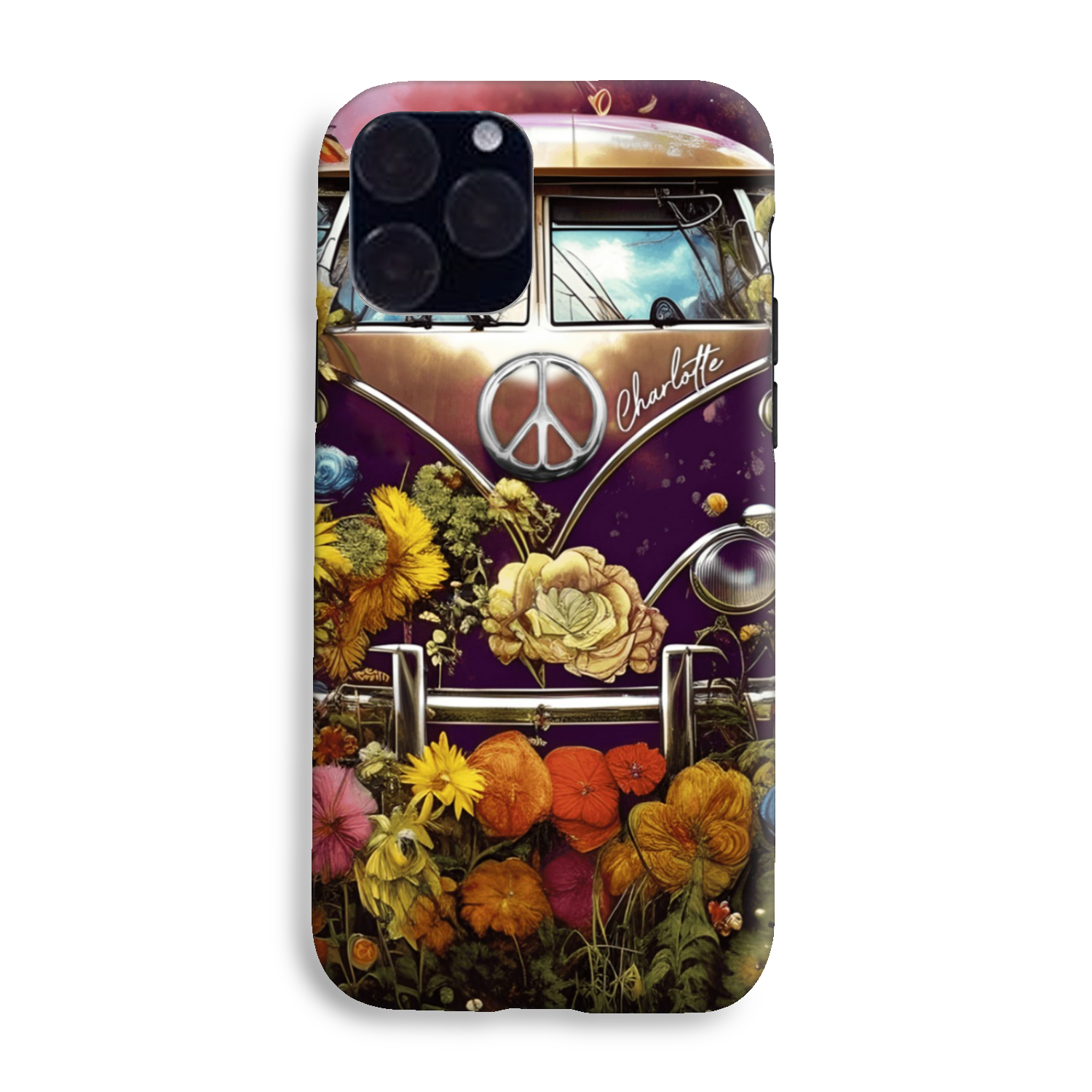 PERSONALIZED RETRO FLOWER CHILD PHONE CASE - TA2002234