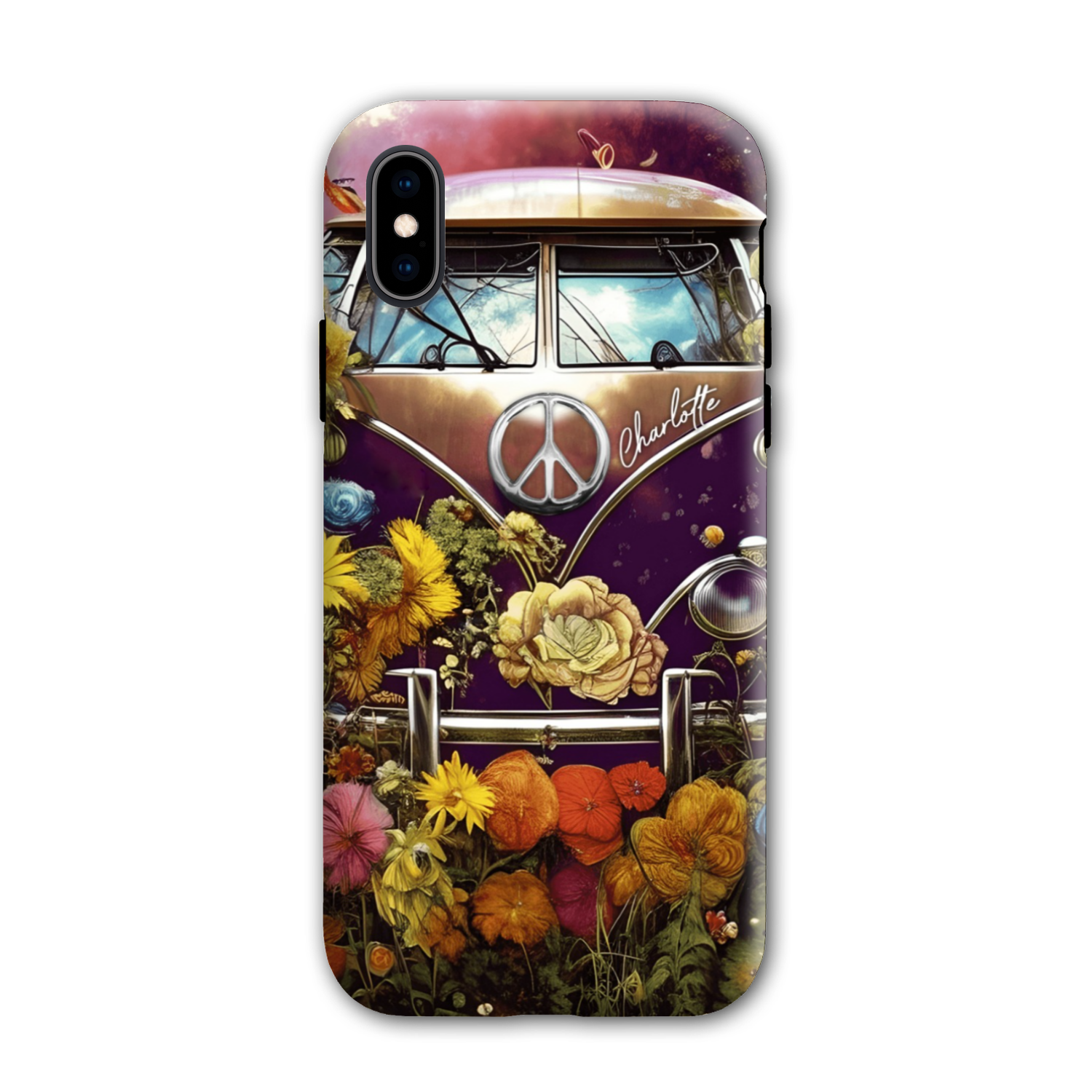 PERSONALIZED RETRO FLOWER CHILD PHONE CASE - TA2002234