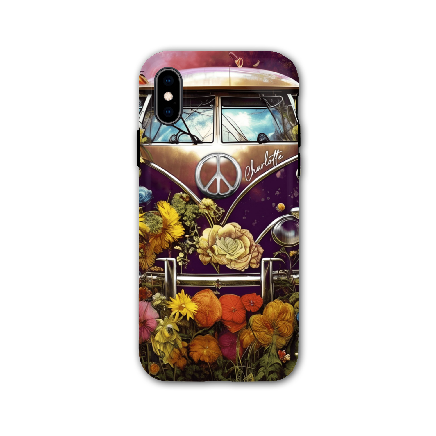 PERSONALIZED RETRO FLOWER CHILD PHONE CASE - TA2002234