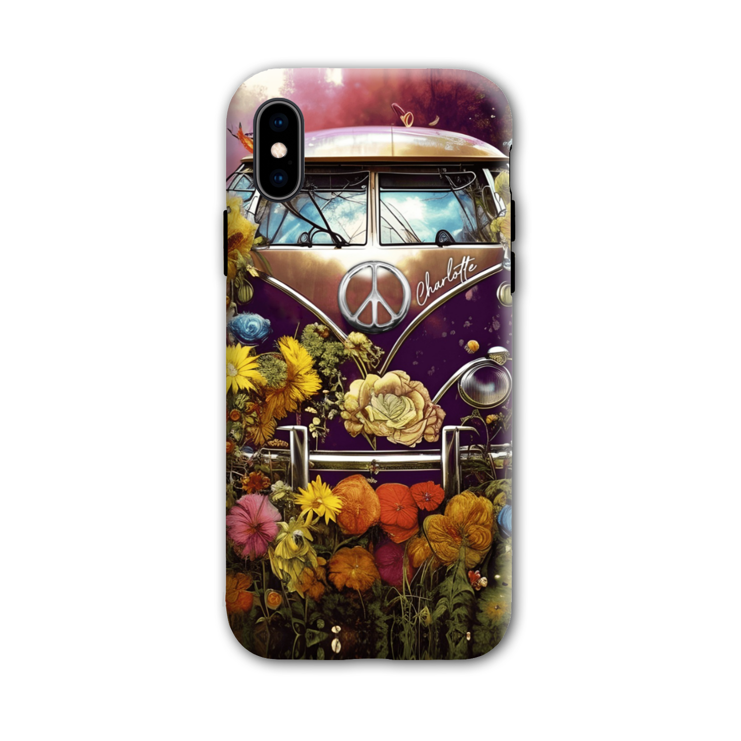 PERSONALIZED RETRO FLOWER CHILD PHONE CASE - TA2002234