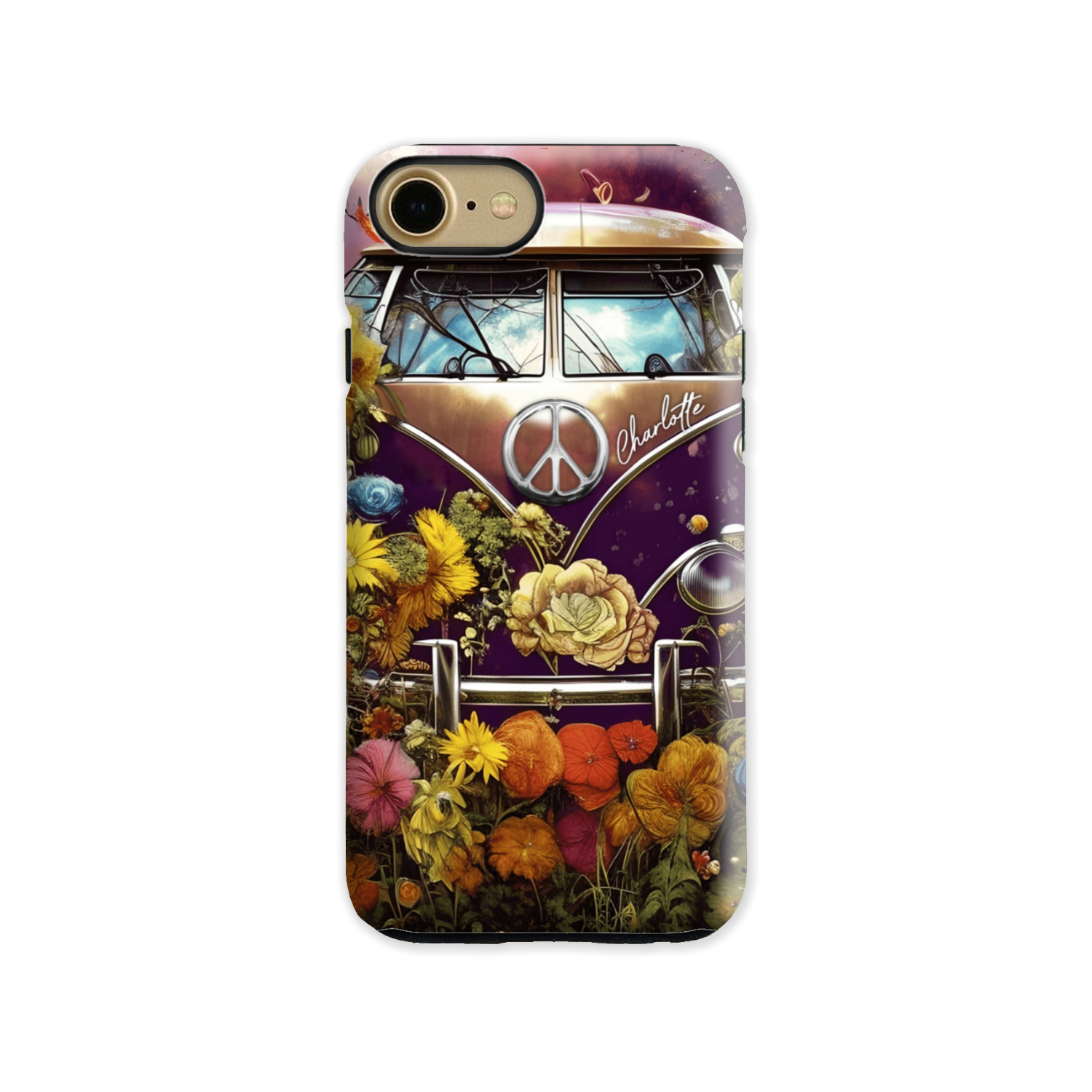 PERSONALIZED RETRO FLOWER CHILD PHONE CASE - TA2002234