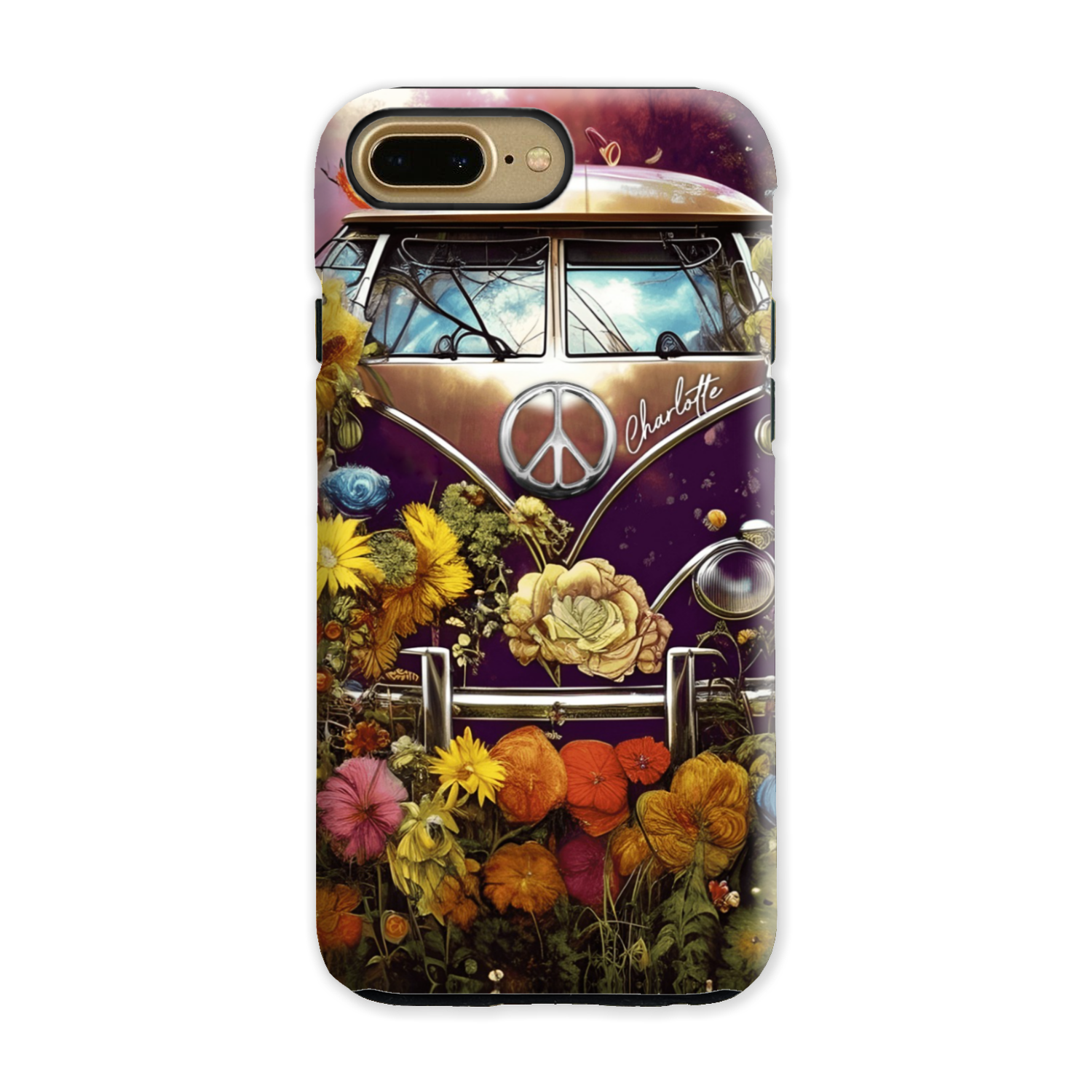 PERSONALIZED RETRO FLOWER CHILD PHONE CASE - TA2002234