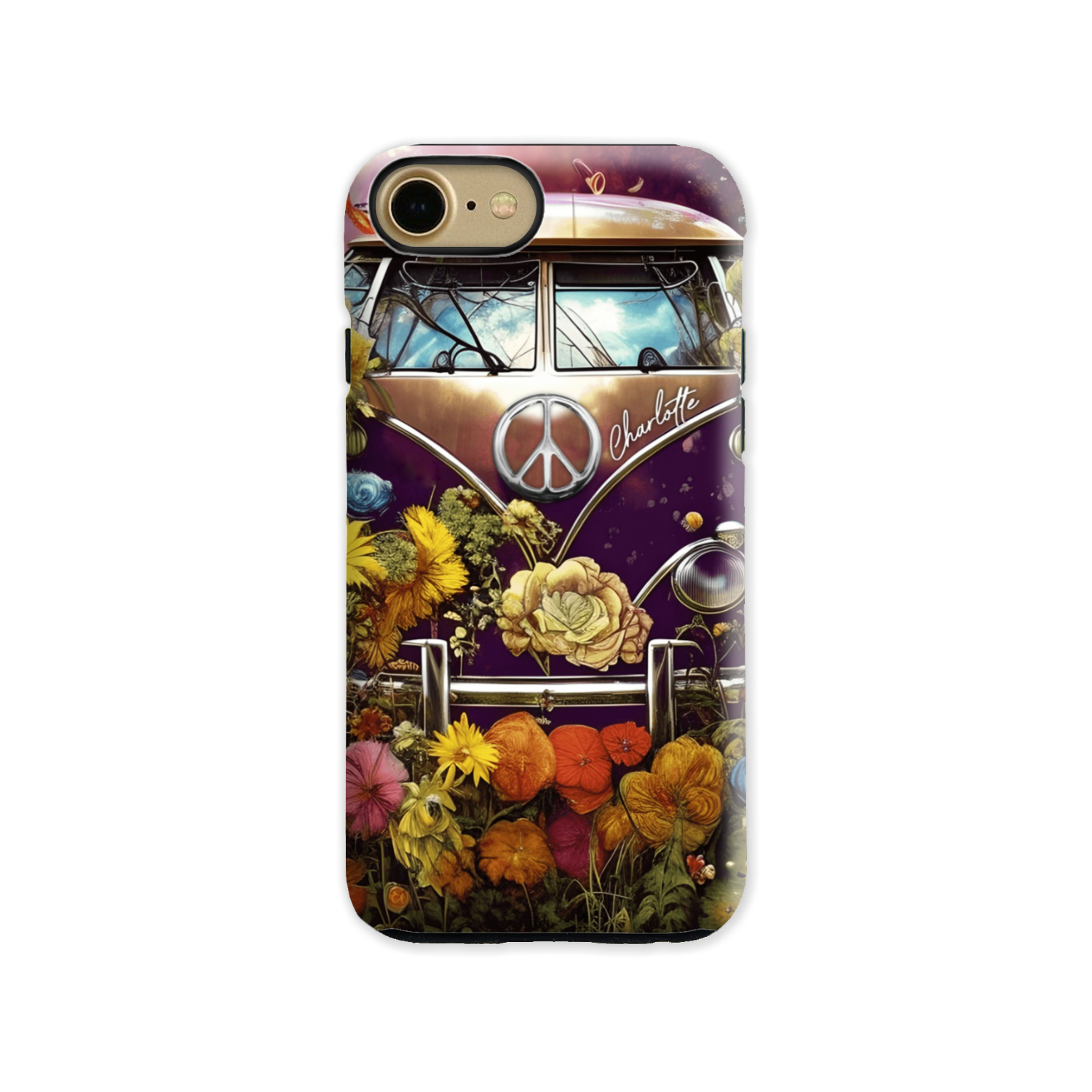 PERSONALIZED RETRO FLOWER CHILD PHONE CASE - TA2002234