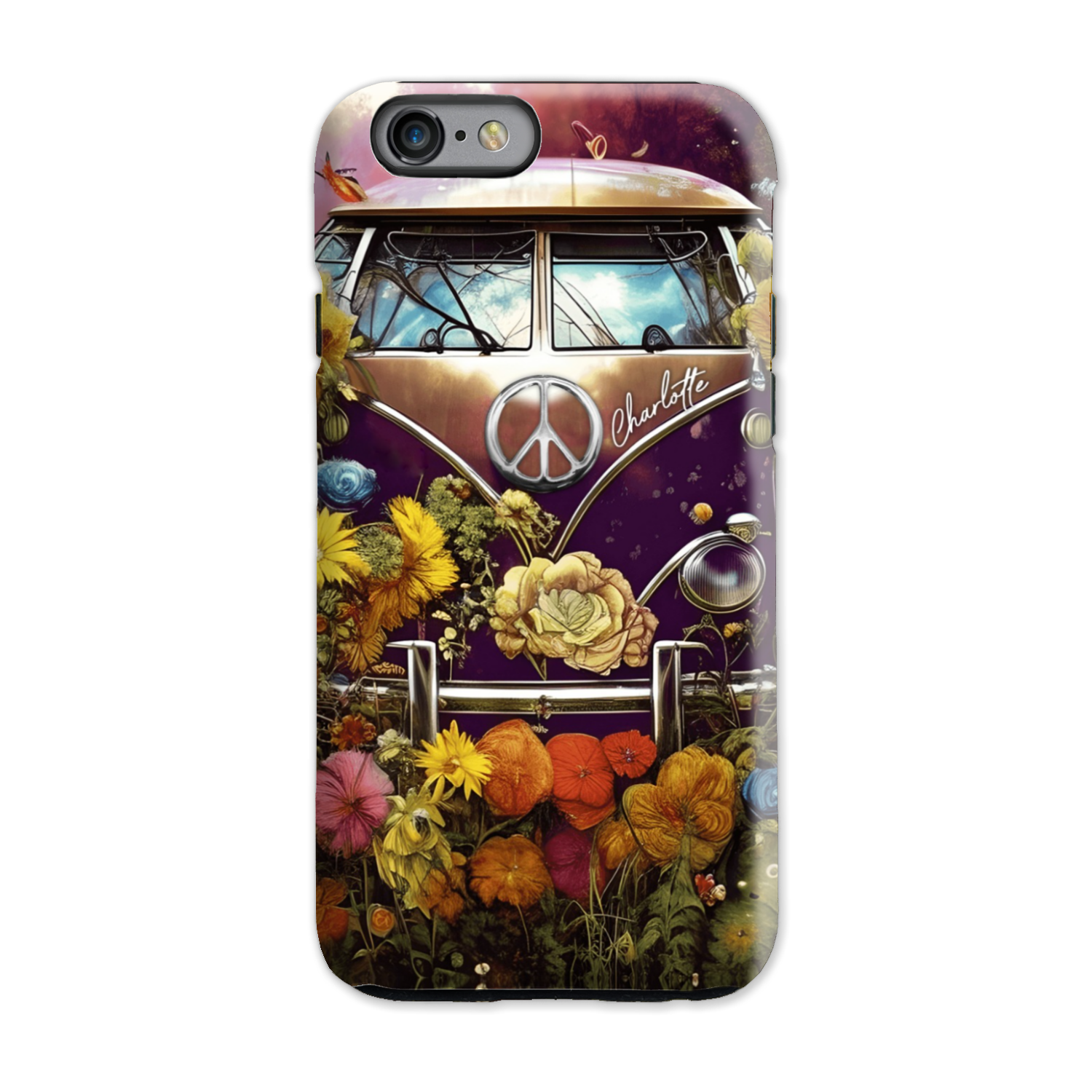 PERSONALIZED RETRO FLOWER CHILD PHONE CASE - TA2002234