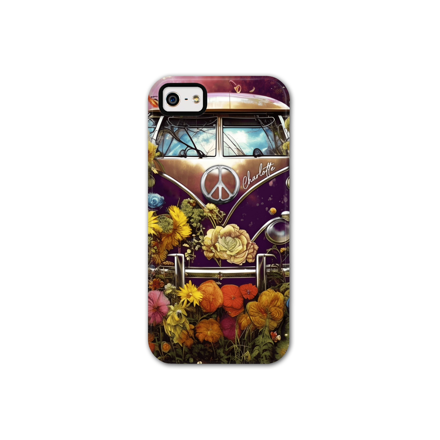 PERSONALIZED RETRO FLOWER CHILD PHONE CASE - TA2002234