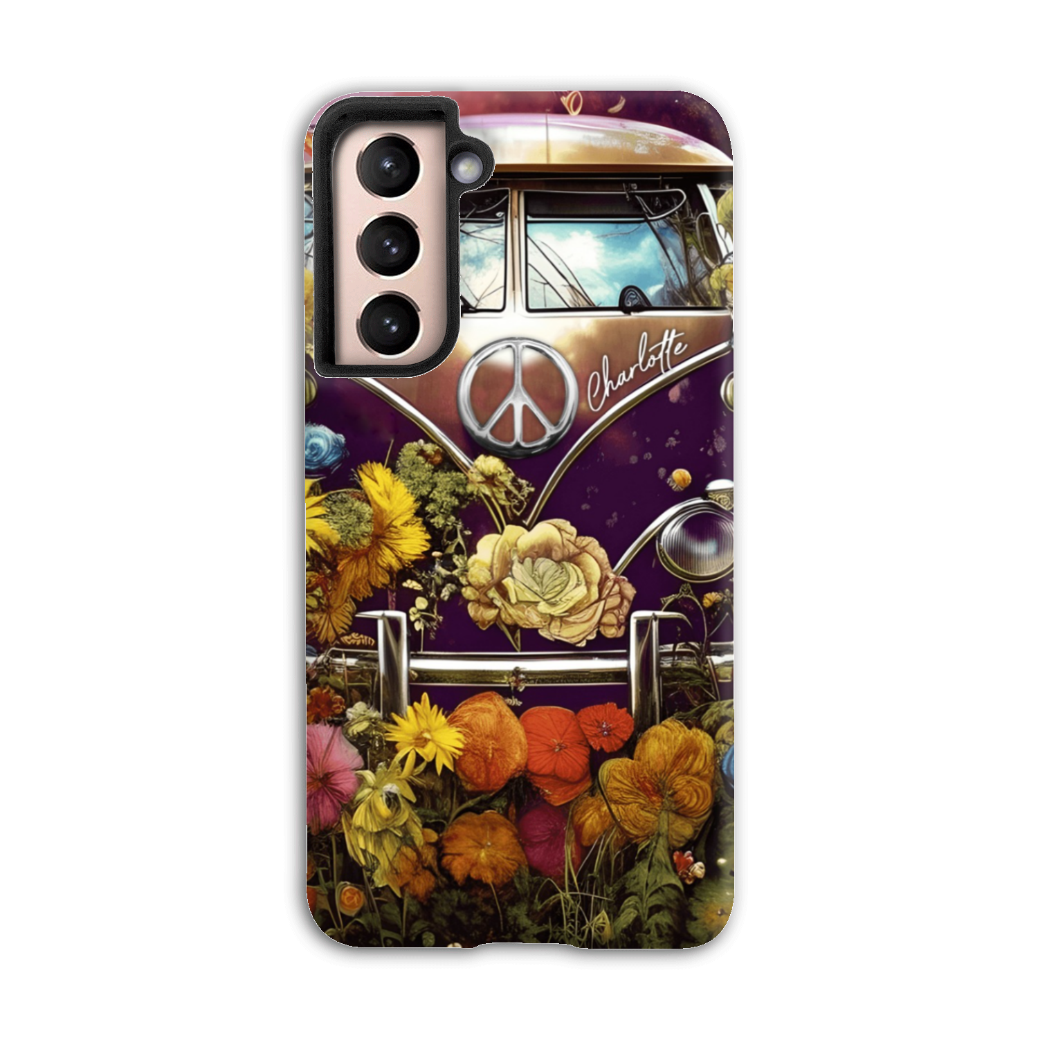 PERSONALIZED RETRO FLOWER CHILD PHONE CASE - TA2002234