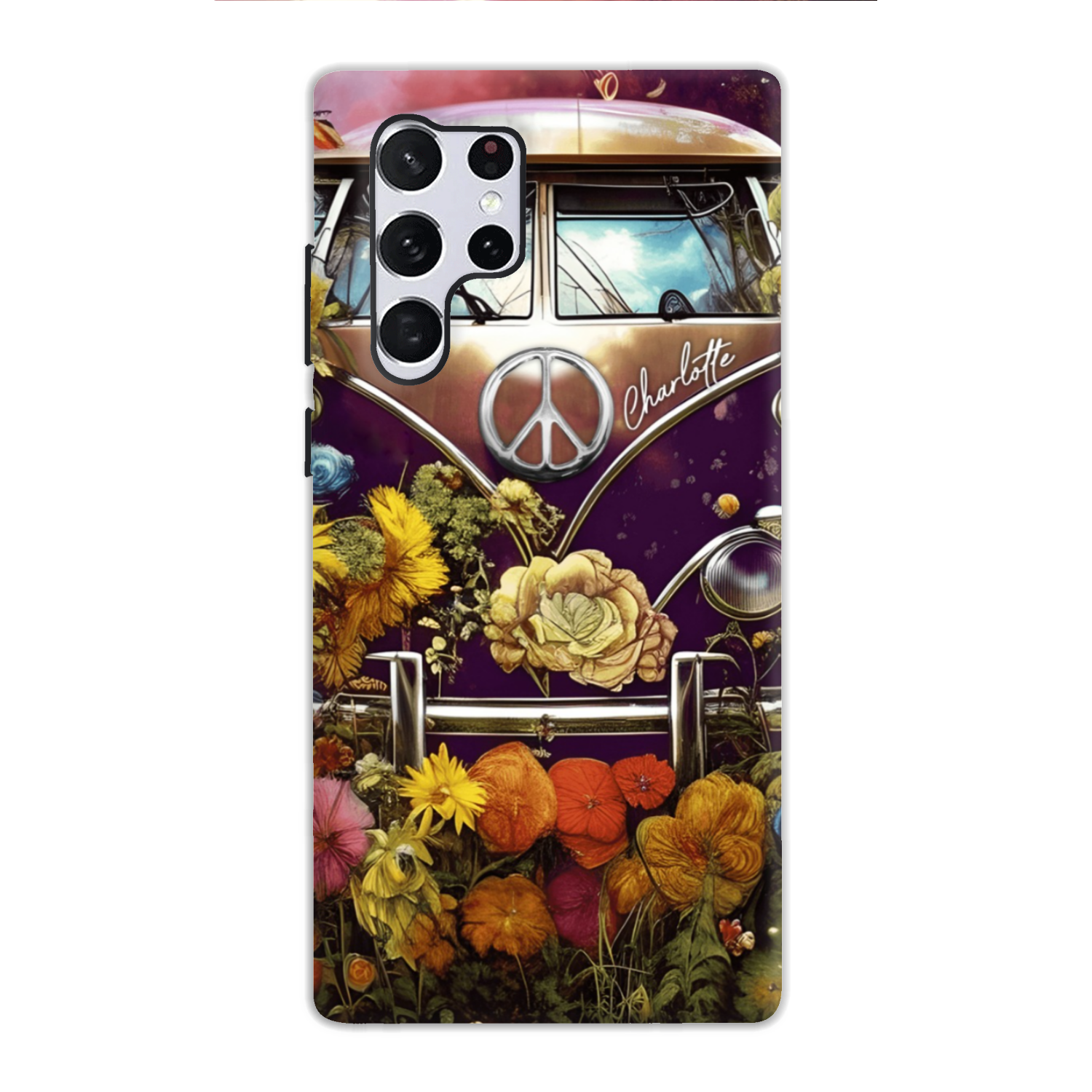 PERSONALIZED RETRO FLOWER CHILD PHONE CASE - TA2002234