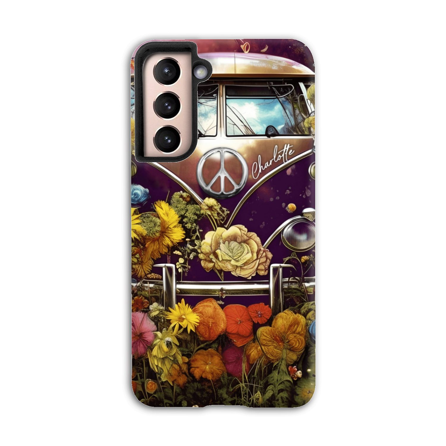 PERSONALIZED RETRO FLOWER CHILD PHONE CASE - TA2002234