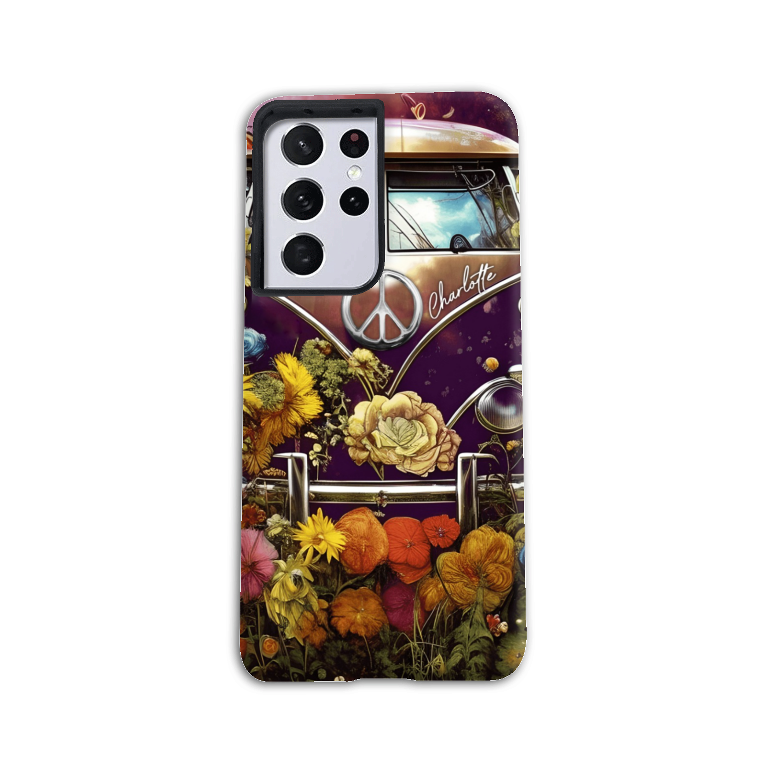 PERSONALIZED RETRO FLOWER CHILD PHONE CASE - TA2002234