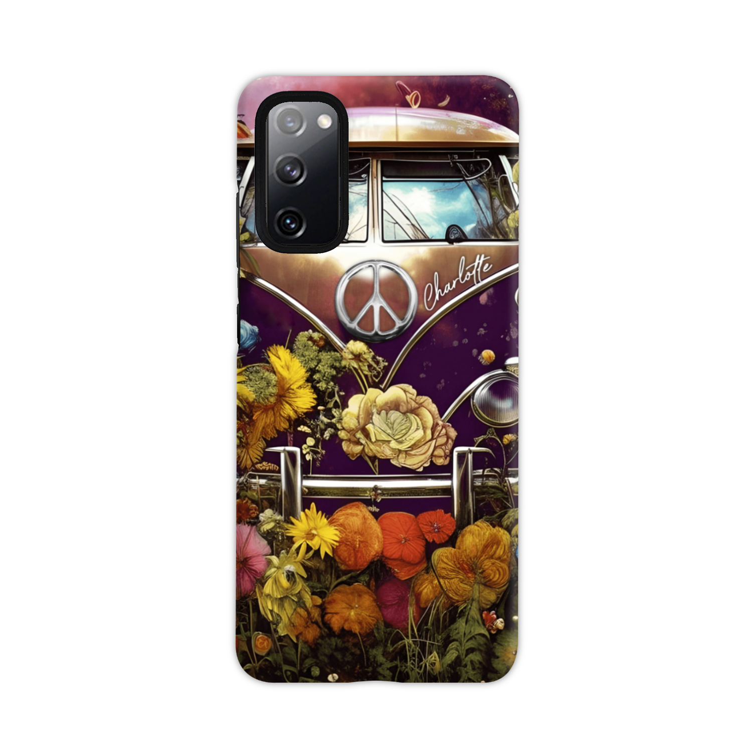 PERSONALIZED RETRO FLOWER CHILD PHONE CASE - TA2002234