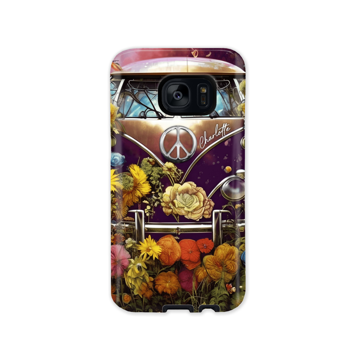 PERSONALIZED RETRO FLOWER CHILD PHONE CASE - TA2002234