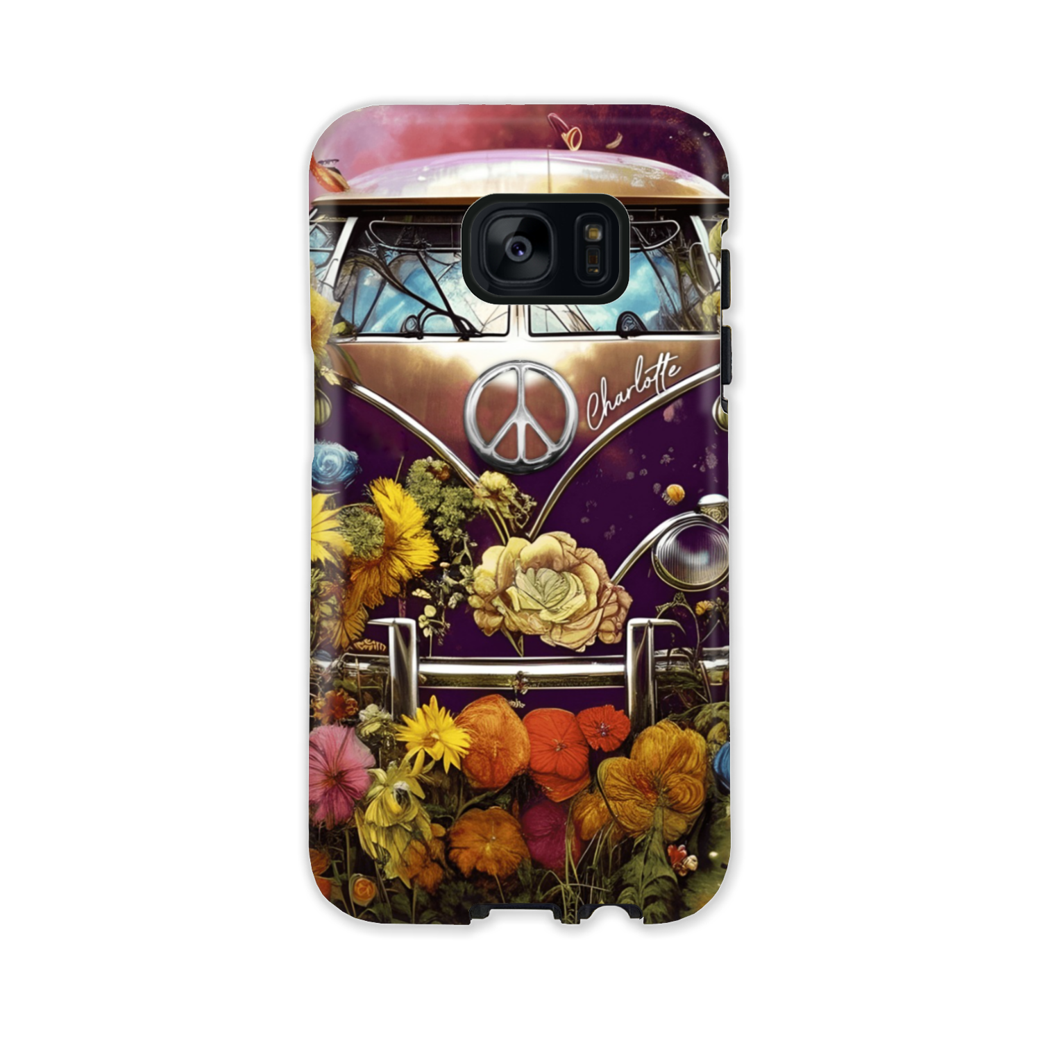 PERSONALIZED RETRO FLOWER CHILD PHONE CASE - TA2002234