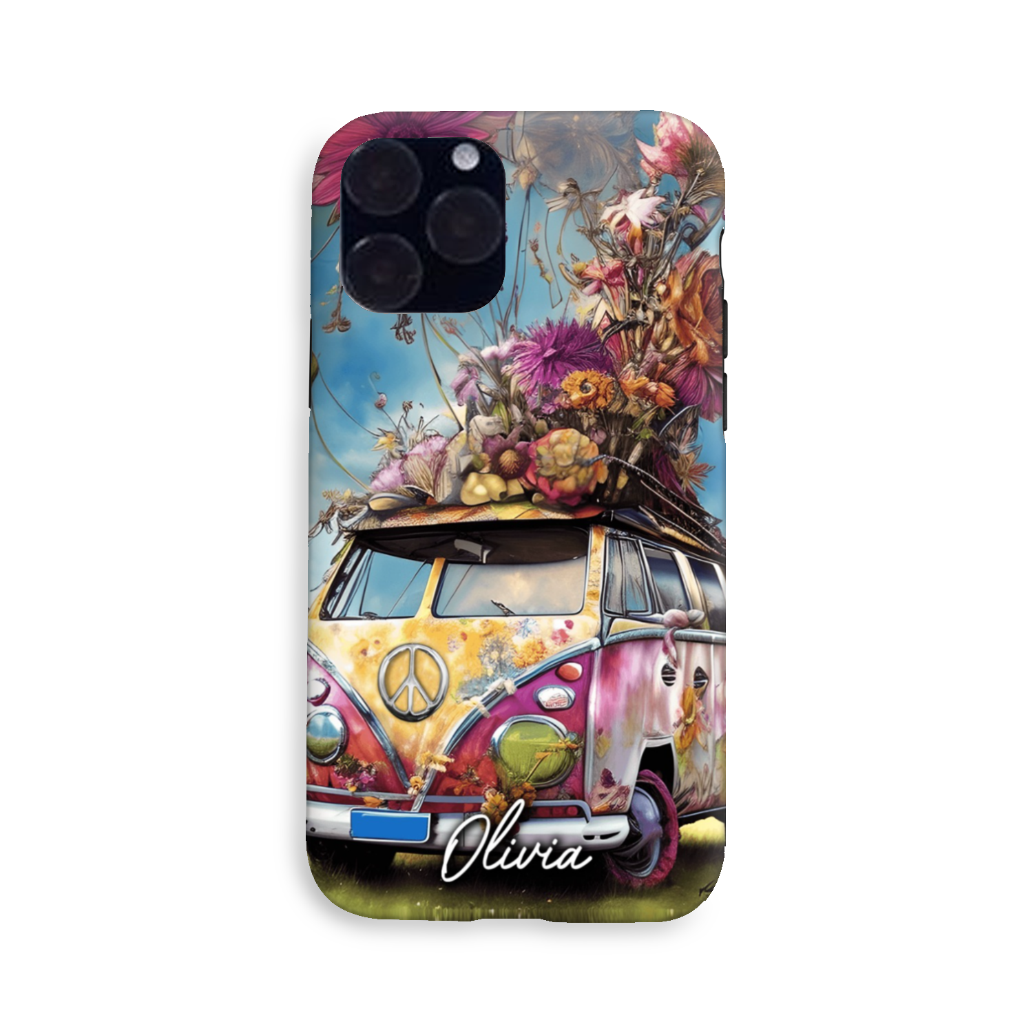 PERSONALIZED BOHEMIAN FLORAL BUS PHONE CASE - TA2002236